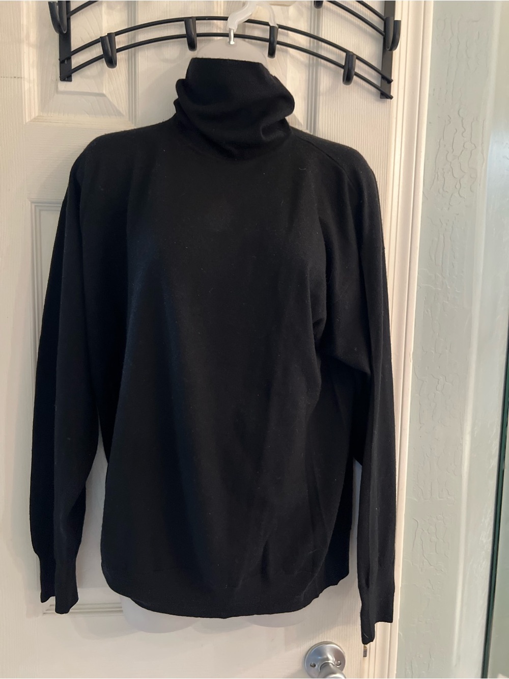 Ermenegildo zegna black cashmere turtleneck xl
